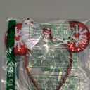 New Disney Christmas Mouse Ears Headband, 5‘’, Sequins/Bow Hairbands for Girls