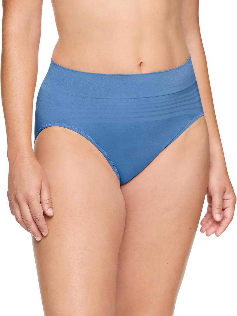 Warner's Warners Womens No Pinching No Problems Dig-free Comfort Waist Smooth and Seamless Hi-cut Rt5501p (Large, French Blue)