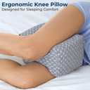 5 STARS UNITED Knee Pillow for Side Sleepers - Hip Pain Relief, Memory Foam Leg Cushion for Side Sleeping - Between Legs Pillow for Sciatica & Lower Back Pain, Gray