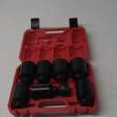 1/2 Drive Deep Impact Socket Set: 8-Piece Metric Size Wheel Axle Nut Wrench Metric Large Jumbo 27mm 29mm 30mm 31mm 32mm 33mm 34mm 35mm 36mm 38mm Spindle Joint High Torque Truck Bearing Locknut