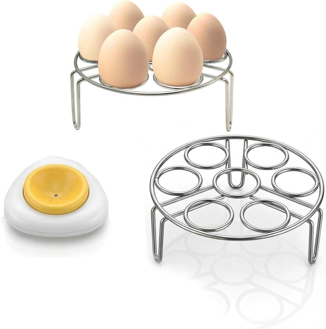 Egg Steamer Rack And Egg Piercer,For Instant Pot 3 Quart Accessories And Pressure Cooker,Multipurpose Steamer Rack Trivet,Kitchen Gadget For Cooking
