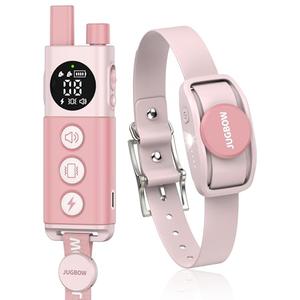 Jugbow Shock Collar for Dogs - 4200FT Remote Training Collar for 15-120lbs Small Medium Large Dog, LED Light & Waterproof Electric Collars with 3 Training Mode for All Breeds (Pink)