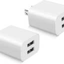 USB Wall Charger Block 2Pack Dual Port Cube Plug Power Charging Adapter Brick for Apple,for iPhone 16/17/Air/15/14/13/12/XS Max/XR/X/8/8 Plus/7/6,foriPad Mini/Air,for Samsung,for Kindle Fire,for LG