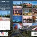 2 x Atlanta Calendar 2026 Wall 12 Month Monthly GA Scenic Georgian Souvenirs ATL Themed Gifts | American Made In The USA