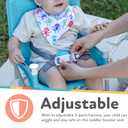 Nuby Pop-Up Booster Seat with Removable Tray - 6+ Months - Portable Booster Seat for Floor for Indoor/Outdoor Use - 3-Point Safety Adjustable Straps - Summer Travel Essentials - Green