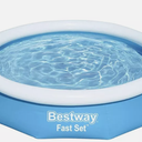 Bestway Fast Set Inflatable Pool (10’ x 26”) | Round Outdoor Backyard Pool for Kids & Families | Fill & Rise Setup, Durable 3-Layer Tritech® Liner | Holds 845 Gallons