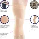 Neo-G Knee Sleeve for Daily wearing, Sports - Good for Sprains, Strains, Weak Muscles - Knee Sleeves for Men Women - Airflow (Beige) Medium: 34 - 38 CM