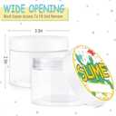 Opret 12 Pack 10oz Empty Slime Containers, Large Plastic Slime Jars with Lids and Labels Clear Storage Organizers for Slime Making, Food and Beauty Products, BPA Free