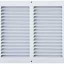 Fits 20x8 Duct Opening Stamped Steel Return Air Grille Vent Cover Grille for Sidewall and Ceiling in White Surface Dimensions: 21.75"W X 9.75"H (20" W x 8" H Duct Opening)