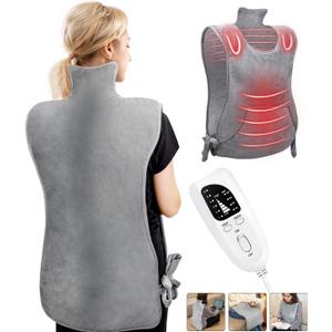 FTOYIN Heating Pad for Back Pain Relief, 16"x54" Large Heating Pad for Neck and Shoulders and Period Cramps, 6 Heat Settings, 4 Timers, Mothers Day Gifts, Birthday Gifts for Women