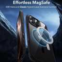 ESR for iPhone 16 Pro Case, Camera Control Cover, Compatible with MagSafe, Shockproof Military-Grade Protection, Magnetic Phone Case for iPhone 16 Pro, Classic Hybrid Case, Clear Black