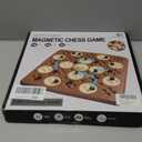 Magnet Chess Game, Magnetic Game Chess for Kids Adults Family Night, 2 in 1 Multiplayer Magnet Game with 36 Pieces & Connect-5-Piece Games, Christmas Family Board Games for Kids and Adults (Brown)