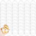 60 Pcs Clear Easter Eggs with Flat Bottoms Bulk 4 Inch Plastic Easter Eggs Transparent Empty Fillable Easter Egg for Easter Hunt Toys Party Favor