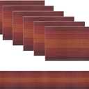 PIGCHCY Placemats Set of 6 and Table Runner,Heat Resistant Vinyl Woven Washable Table mats Sets (6 Placemats+1 Table Runner,Scarlet Red)