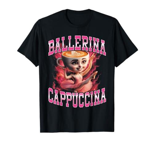 Ballerina Cappuccina Funny Gen Z Men Women Youth Short Sleeve T-Shirt M, Black