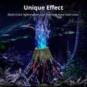 NICREW Aquarium Volcano Ornament Kit, Bubbler Decorations for Fish Tank, Aquarium Bubbling with Multi-Color LEDs