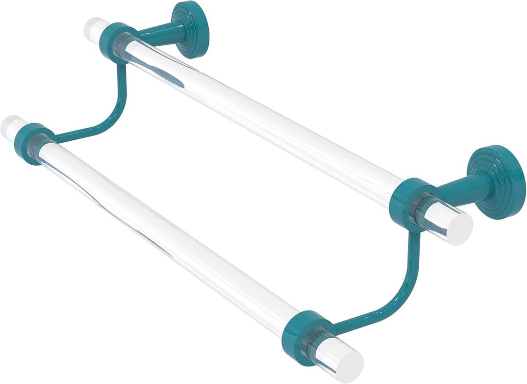 Allied Brass PB-72-18-GLT Pacific Beach Collection 18 Inch Double Towel Bar, Glokzin Teal