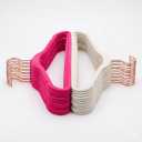 Premium Velvet Hangers Pack 50 Pcs Heavy Duty - Non Slip Slimline - Velvet Suit Hangers Hooks, Space Saving Clothes Hangers, White And Pink 