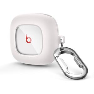 SURITCH for Beats Fit Pro Case Cover Protector, Shock-Absorbing Protective TPU Shell for Beats Fit Pro Charging Case 2021 Earbuds Secure Locking System with Anti-Lost Keychain, White