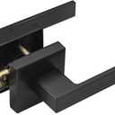 Black Door Handles Interior, Non Locking Passage Door Lever for Hall (1)