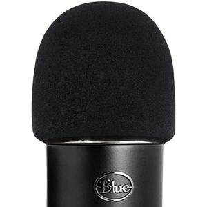 ienza® Windscreen for Blue Yeti Foam - Also Fits Other Large Microphones Such as MXL, Audio Technica and More - Quality Sponge Material to Act as a Pop Filter for Your Mic (Black)