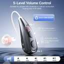 Hearing Aids for Seniors, Rechargeable OTC Hearing Aids for People with Hearing Loss, 32 Channels Dual Microphone Noise Cancelling Hearing Aid, 5 Volume, Standby 144h (Dark Blue)