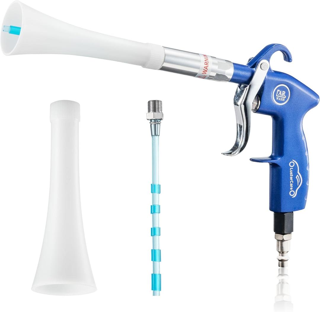 Tornado Car Cleaning Gun with Replacement Air Gun Blower Blasts Away Dirty and Air Dry from Surface Works Lengthen