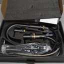 Pull Down Bathroom Faucet for Sink 3 Hole,8 inch Widespread Oil Rubbed Bronze Bathroom Sink Faucet with Pop Up Drain, Water Supply Hoses