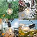 GPATIO Outdoor String Lights, 50FT G40 Bulbs Shatterproof Patio Lights, Waterproof Dimmable Hanging Outdoor Lights, Connectable LED Outside Lights for Backyard Yard Gazebo Porch Party