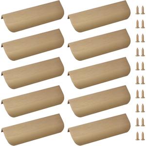 MOROBOR Finger Edge Pull, 10 PCS Concealed Rounded Edge Drawer Handles, Aluminum Alloy Invisible Wardrobe Handles for Cabinet Hardware Drawer, 120 mm/Bronze