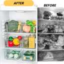 CiWiVOKi 12 Pack Clear Plastic Storage Bins, Acrylic Organizer and Containers with Handle for Pantry, Cabinet, Closet, Refrigerator, Freezer, Bathroom, Kitchen Under Sink Storage