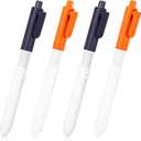 2 x Pen that Sprays Water, Water Spary Kids Toy Pen, 2 in 1 Funny Prank Retractable Pens for Pranks and Tricks, Writing and Spraying, Blue & Orange, 4pcs, 1 inch x 1 inch x 6.5 inches
