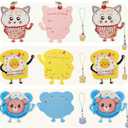 3 x Valentines Cards for Kids Classroom Gifts - 36 Cute Pendant Gifts + 36 Valentines Day Cards for Kids, Valentine's Day Party Favors, Sweet Kids Vday Cards for School Valentines Classroom Exchange