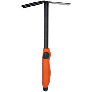 2 Pack BLACK+DECKER Rake with Hoe 30 cm - Gardening Tools - Growing and Weeding - Ergonomic Handle - Black/Orange 