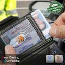 KEMISANT Airtag Wallet Men Gift,Mens Slim Front Pocket Wallet Money Clip Standard or Apple Airtag Use 3.8"2.8"0.9"