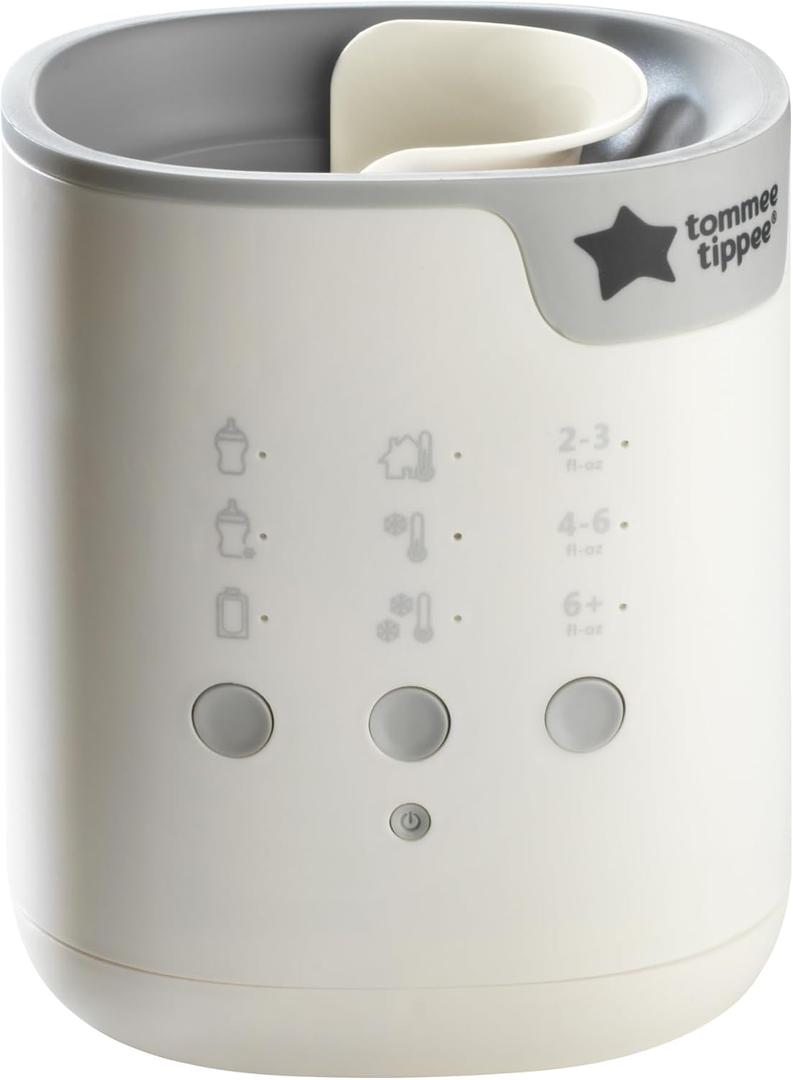 Tommee Tippee Baby Bottle and Food Warmer, Warms Breast Milk, Formula, Jars and Pouches to Body Temperature in Minutes, Automatic Timer, Touch Settings, White