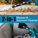 Cordless Leaf Blower with 2 Batteries and Charger,2-in-1 Lightweight Electric Mini Small Handheld Battery Powered Sweeper/Vacuum for Lawn Care,Patio,Blowing Leaves and Snow