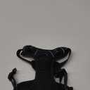 rabbitgoo Dog Harness No Pull with 2 Leash Clips, Adjustable Soft Padded, Reflective Oxford No Choke Pet Vest with Easy Control Handle for Small Dogs, Black, S