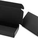 Mcfleet 9x6x2" Black Shipping Boxes - 24 Pack Corrugated Cardboard Mailing Box Packaging for Small Business - Tab Locking Literature Mailer Flat Empty Gift Packing Supplies