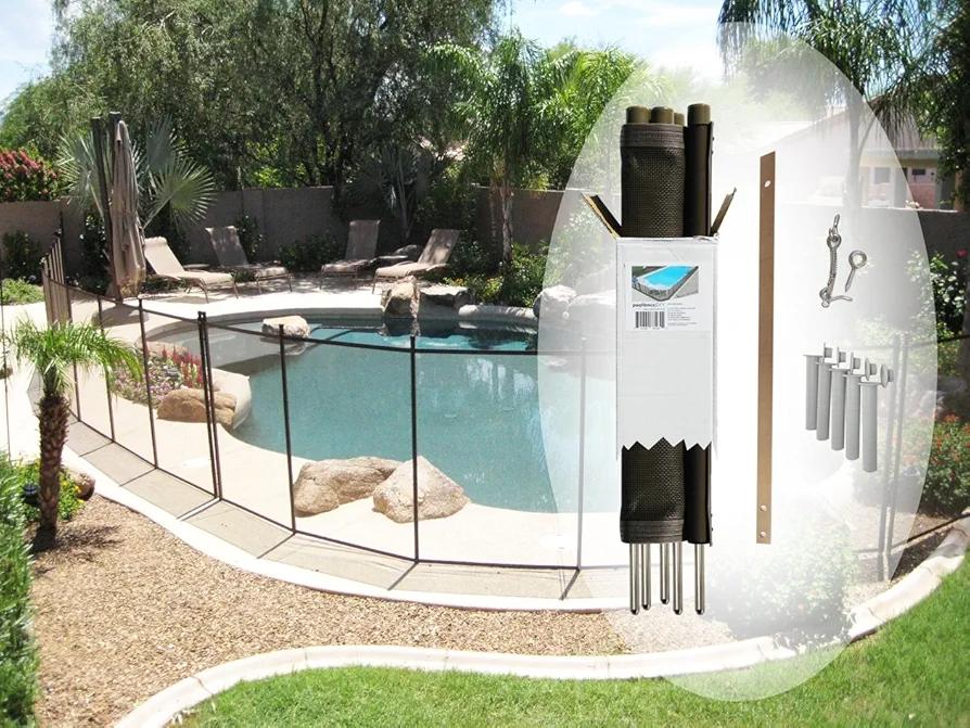 Pool Fence DIY by Life Saver Fencing Section Kit, 4 x 12-Feet, Black