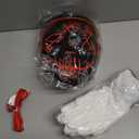 Camlinbo Halloween LED Mask & Glow Set, Adult Light up Mask Glow Gloves and Shoelaces, Halloween Cosplay Party Costume (Red)