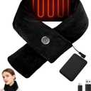 Heating Pad for Neck, 5000Amh Heated Scarf Rechargeable with Light Button, 3 Heating Levels Heated Neck Wrap for Pain Relief, Electric Heated Pad for Adults, Valentine's Day Gifts