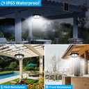 Solar Shed Lights Indoor Outdoor, Aqonsie 288LED Solar Powered Motion Sensor Pendant Light Daytime Available, Solar Indoor Light with 5 Lighting Modes & Remote for Shed Gazebo Barn Garage Home, 2 Pack
