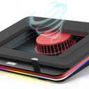 GT500 Powerful Turbo-Fan (5000 RPM) RGB Laptop Cooling Pad with Infinitely Variable Speed,Seal Foam for Rapid Cooling Gaming Laptop,Dust Filter for Protect Laptop,13-17.3inch Laptop Cooler