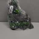 Large Fish Tank Decorations - Mountain View Aquarium Ornament with Tree House Cave Bridge, Resin, 10.24x9.45x5.12 inches, C