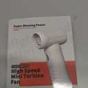 Compressed Air Duster - 3-Phase Brushless Motor, 7.2m/s Super Strong Wind, Multifunctional Jet Fan for Home, Office, Car, and More - Rechargeable and Mini Portable Design (Sandy Yellow)