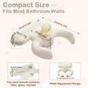 Baby Shower Stand, Adjustable Wall-Mounted Baby Shower Standing Support, Foldable Bath Stand for Infants 636 Months, Toddler Standing Assistance, Easy Install (Cute Octopus)