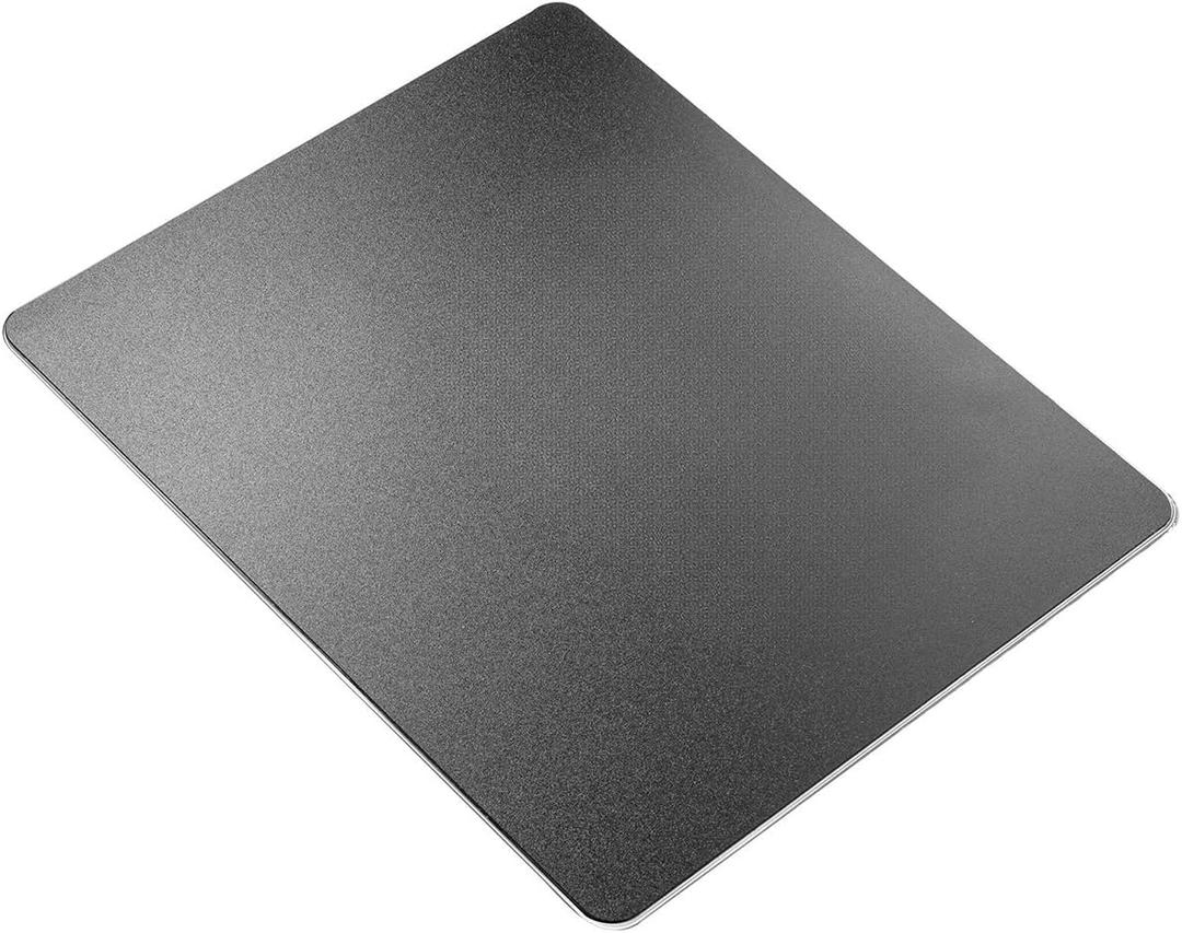 Vaydeer Hard Metal Mouse Pad for Desk Black Metal Aluminum Mouse Pad Mat Smooth Magic Ultra Thin Double Side Mouse Mat Waterproof for Gaming and Office, 9.05X7.08 Inch