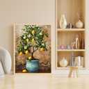 UPABLUNSO The Lemon Tree in a Pot Funny Diamond Painting Kit for Adult DIY Full Drill Diamond Art Lemon 5D Crystals Dots Kits Painting Crafts for Home Decor 12x16 inch