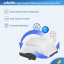Derila Cervical Queen Size Pillow for Sleeping - Support Pillow for Side, Back, Stomach Sleepers - Contour Best Bed Pillows for Sleeping (1 Pillow | White)